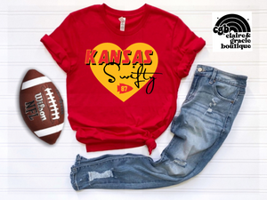 Kansas Swifty Red | Kansas City Tee Long Sleeve or Sweatshirt | Toddler Youth Adult