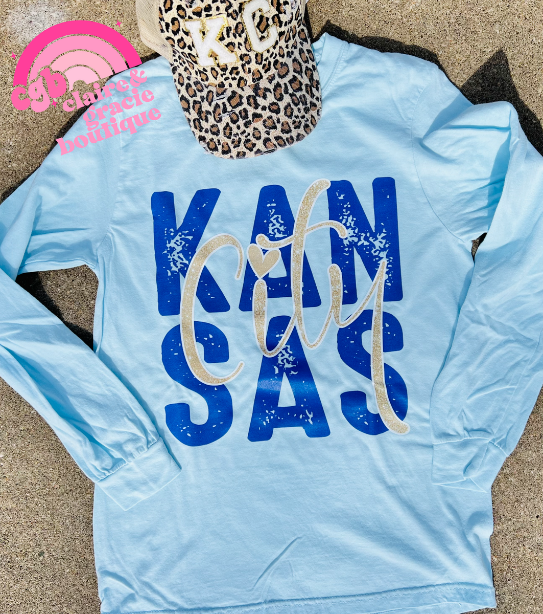 Kansas City Baby Blue Long Sleeve  Royals Baseball – Claire and Gracie  Boutique