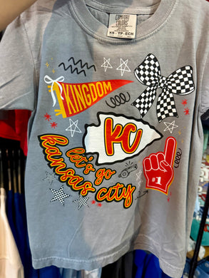 Kansas City Collage Tee | Checkered Bow | Unisex Sizing