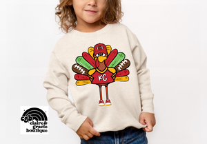 Kansas City football turkey BOY tee or sweatshirt |