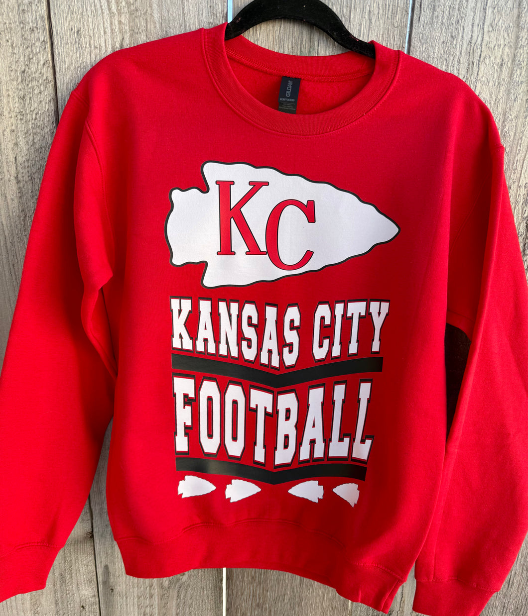 Kansas City Football Black/White Retro Sweatshirt | Oversized design