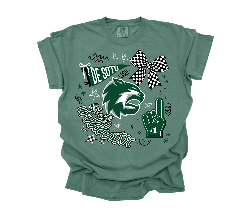 De Soto Wildcats Doodle Tee