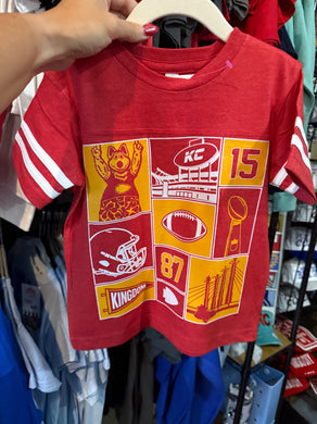 Kansas City Blocks Football Tee | Toddler Youth Adult | Unisex Sizing