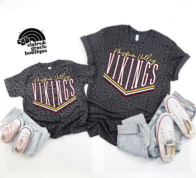 Mission Valley Vikings Leopard Tee | Custom School