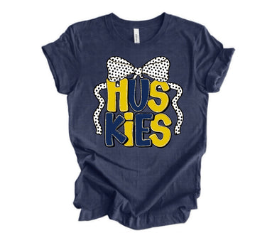 Huskies | Navy/Gold | Custom | Navy Tee