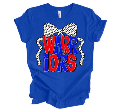 Warriors | Royal Blue/Red | Polka dot bow | ROYAL BLUE