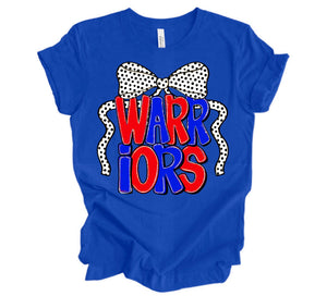 Warriors | Royal Blue/Red | Polka dot bow | ROYAL BLUE