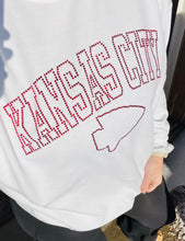 Kansas City White Sweatshirt | BLING red |