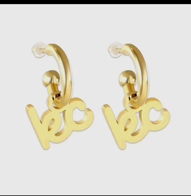 KC gold huggie earrings