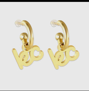 KC gold huggie earrings