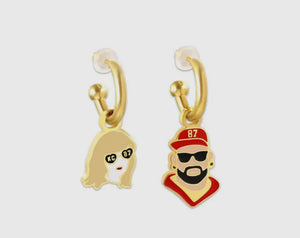 Kansas City Taylor Travis Huggie Hoop Earrings | chiefs