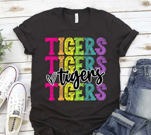 Tigers Repeat Colorful Tee |