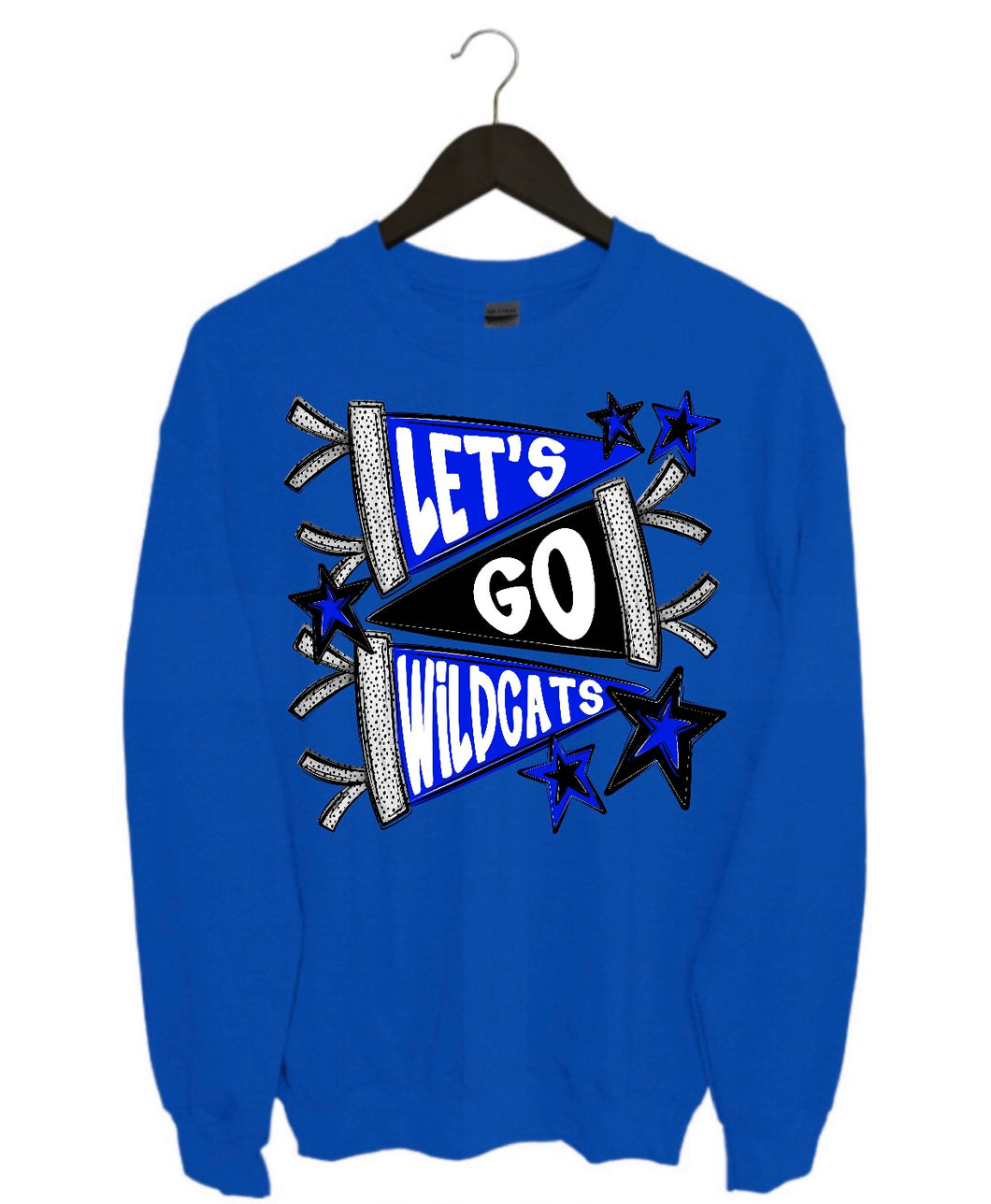 Wildcat Pennant Custom School / Black/Royal