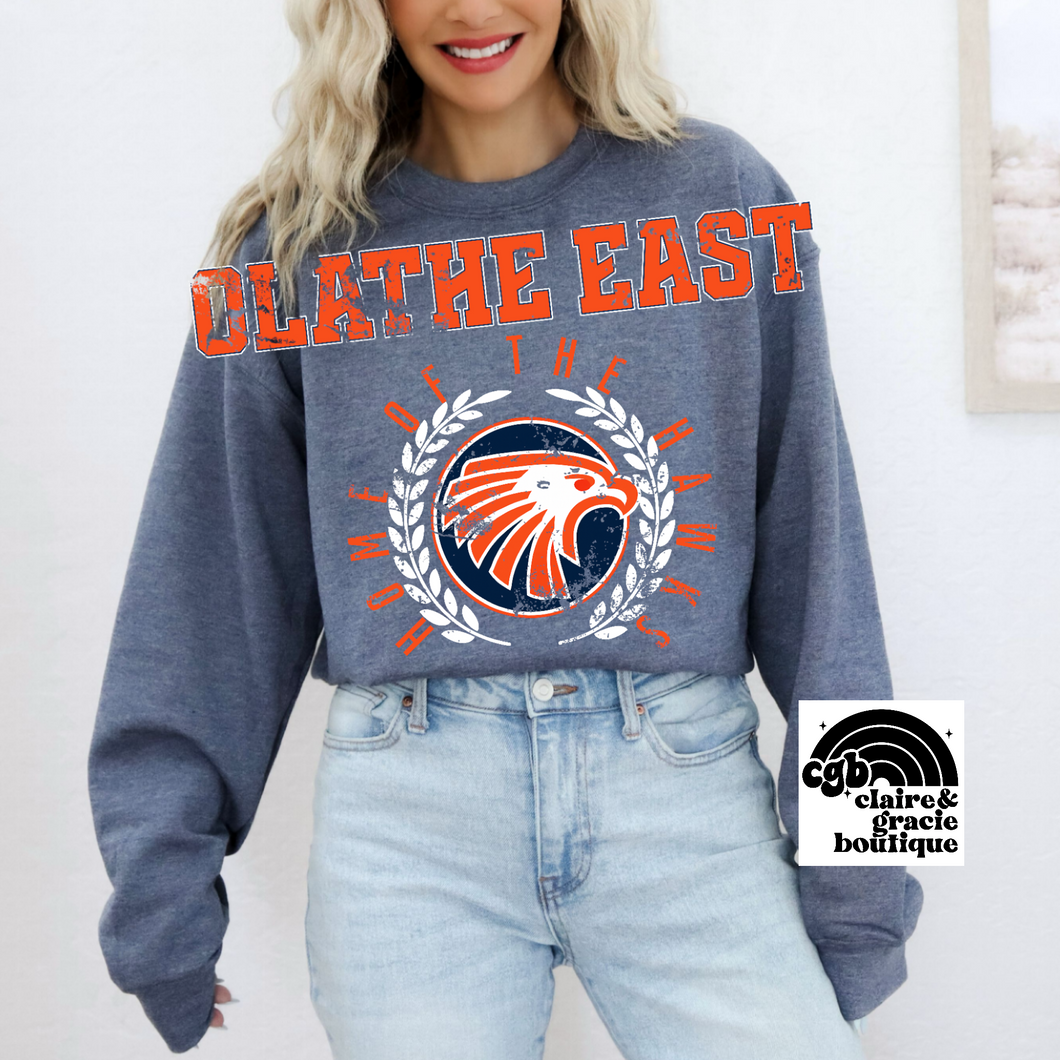 Olathe East Hawks Crest Sweartshirt