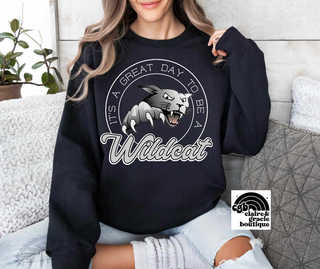 It’s a great day to be a Wildcat Tee Sweatshirt | BLACK | Northern Heights