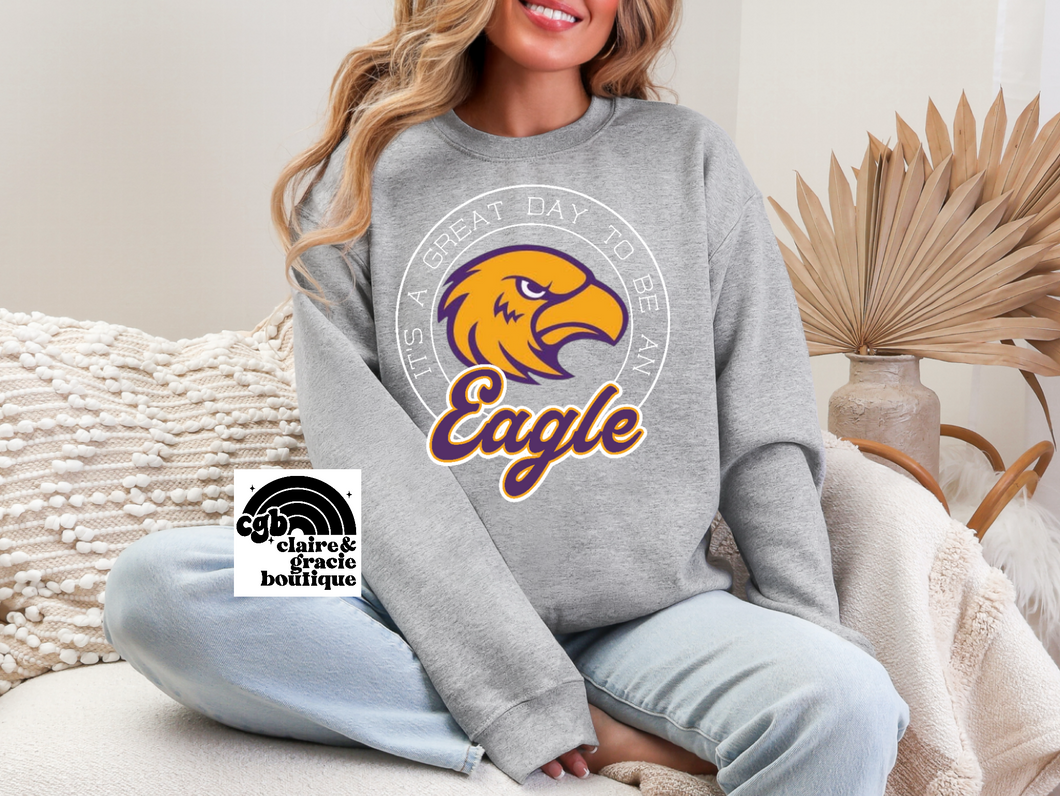 It’s a great day to be an Eagle Tee Sweatshirt | GREY | Trego Eagles