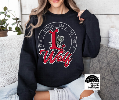 It’s a great day to be a Wolf Tee Sweatshirt | BLACK | Lebo Wolves