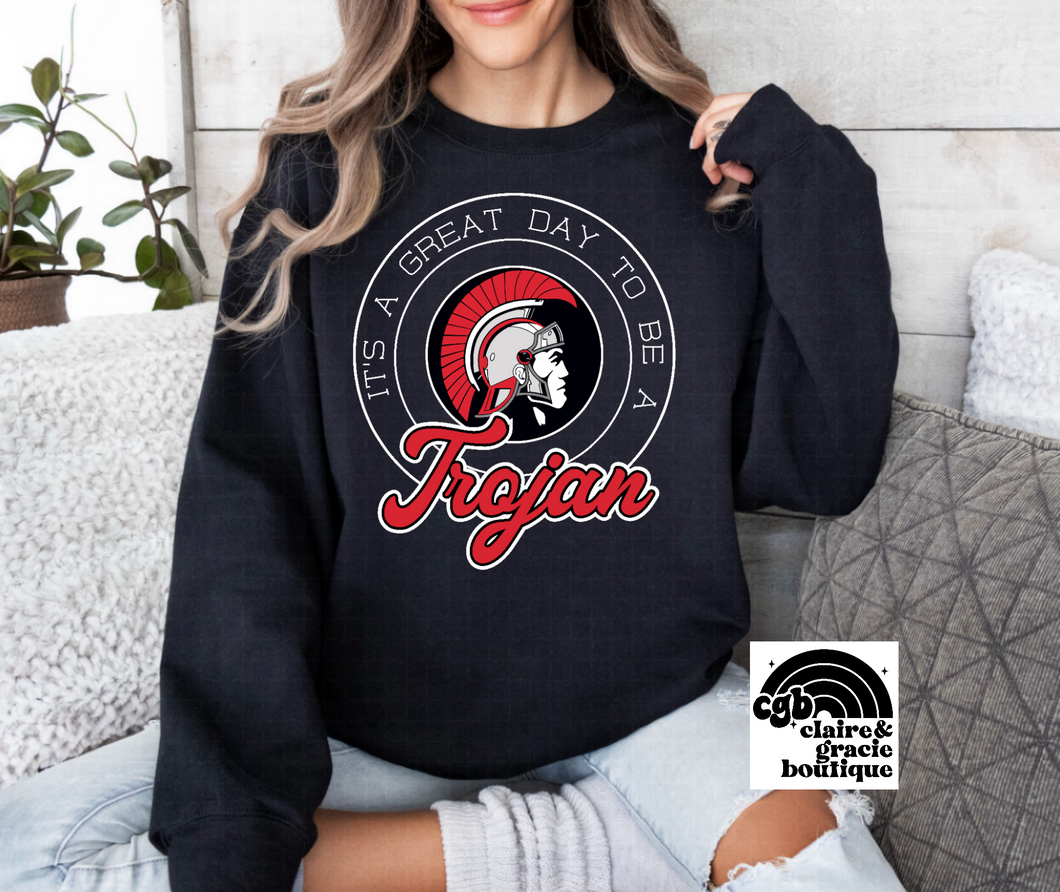It’s a great day to be a Trojan Tee Sweatshirt | BLACK | Osawatomie