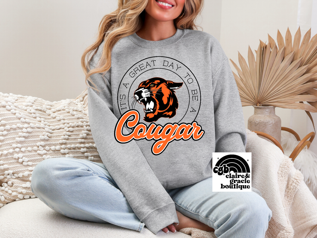 It’s a great day to be a Cougar Tee Sweatshirt | GREY | SMNW Cougars