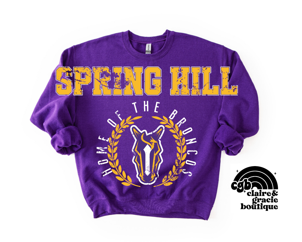 Spring Hill Broncos Crest Sweatshirt