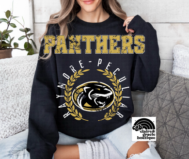 Raymore-Peculiar Panthers Crest Sweatshirt | Black