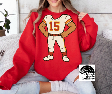 KC 15 uniform Sweatshirt | Kansas City | RED