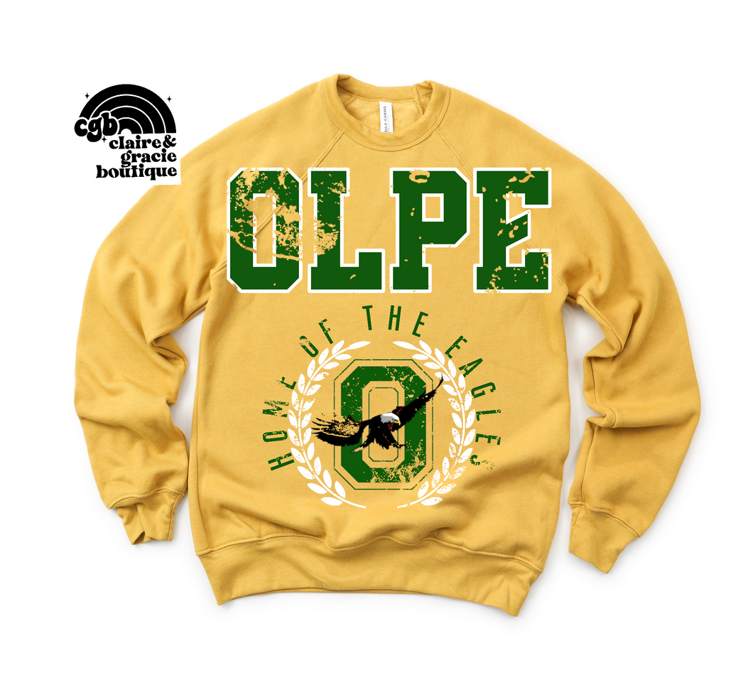 Olpe Eagles Chest Design Mustard | School Spirit