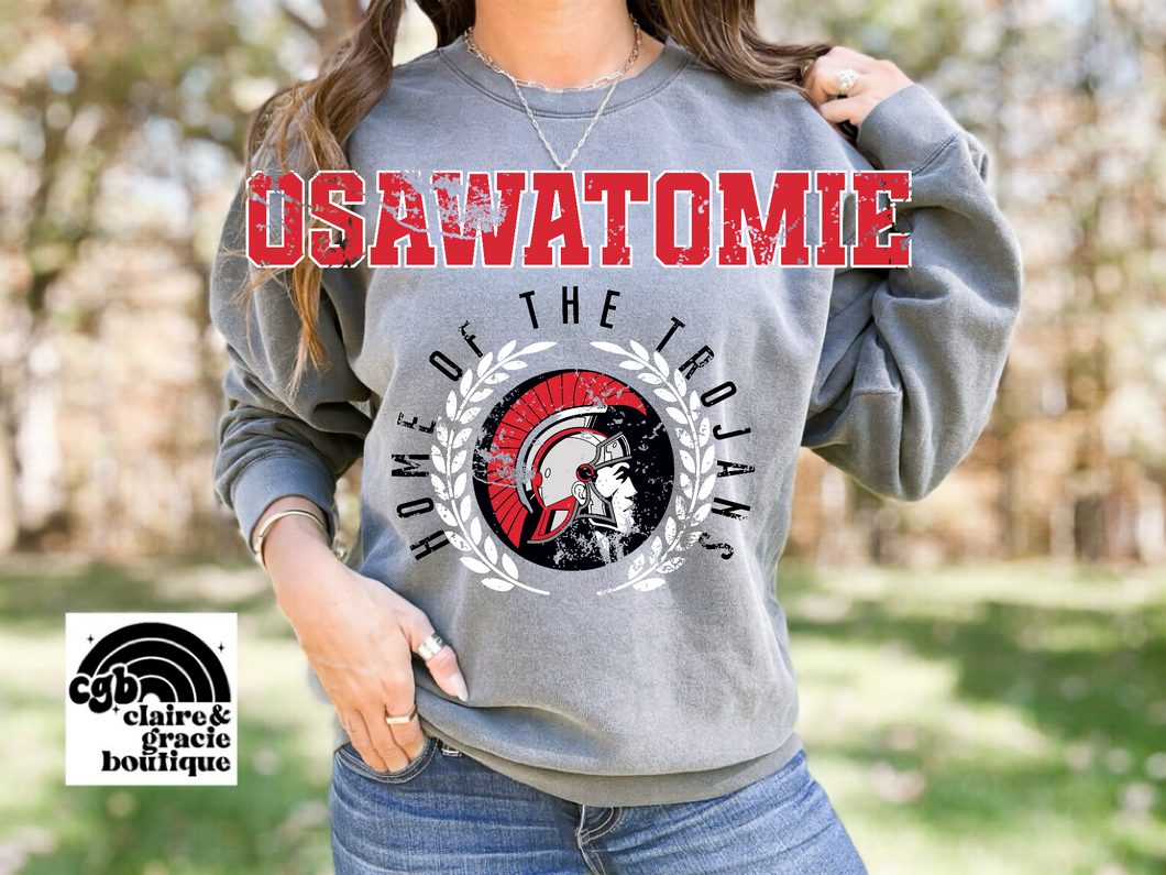 Osawatamie Trojans Chest Design | School Spirit