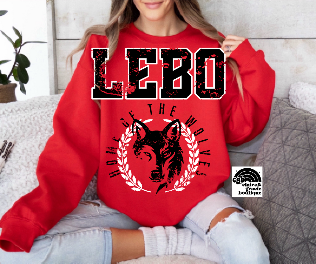 Lebo Wolves Chest Design | School Spirit