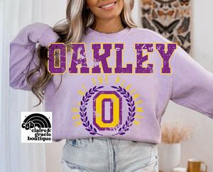 Oakley Plainsmen Chest Design Lavender | School Spirit