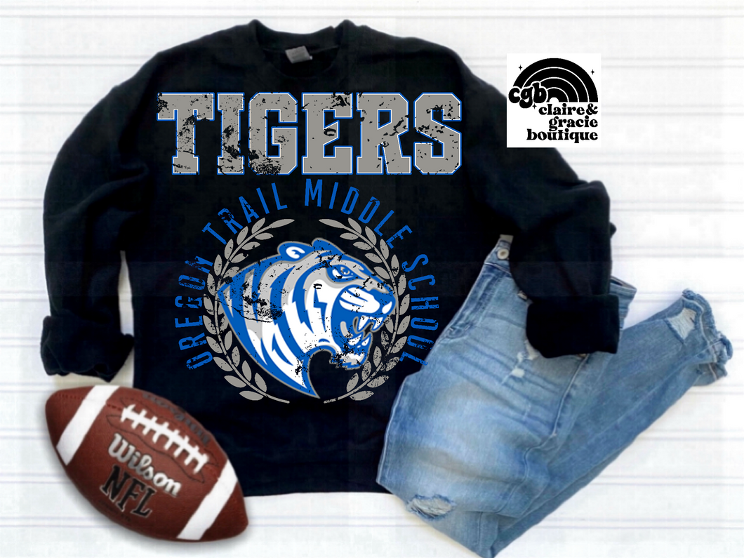 Oregon Trail Tigers Chest Design | School Spirit