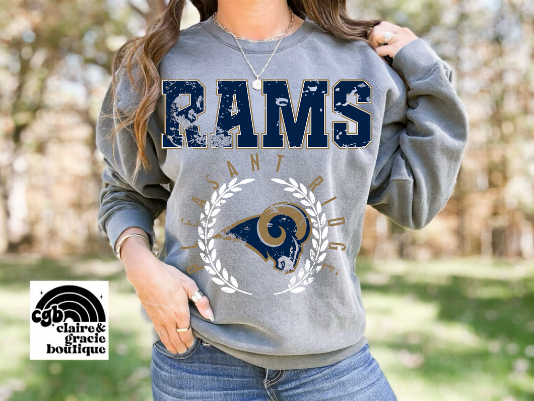 Pleasant Ridge Rams Chest Design | School Spirit