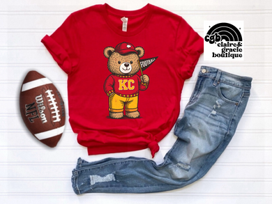 KC bear tee or sweatshirt | RED