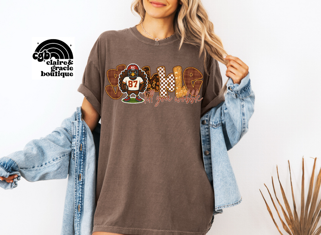 Gobble Til You Wobble 87 Tee | Thanksgiving Kansas City |