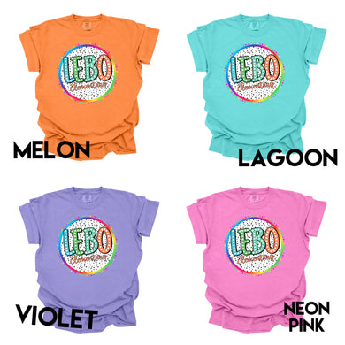 Lebo Elementary Colorful Custom School Tee | BRIGHT