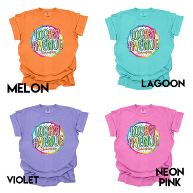 Logan Avenue Elementary Colorful Custom School Tee | BRIGHT