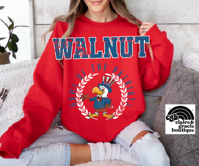 Walnut Patriots Chest Design | School Spirit