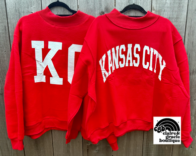Kansas City Mock Neck Reversible Sweatshirt