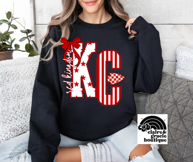 KC striped star sweatshirt | Black
