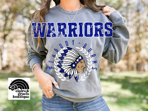 Peabody-Burns Warriors Chest Design | School Spirit