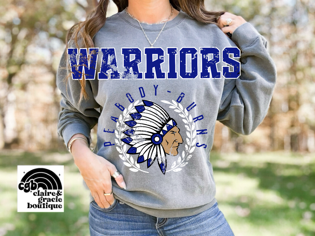 Peabody-Burns Warriors Chest Design | School Spirit