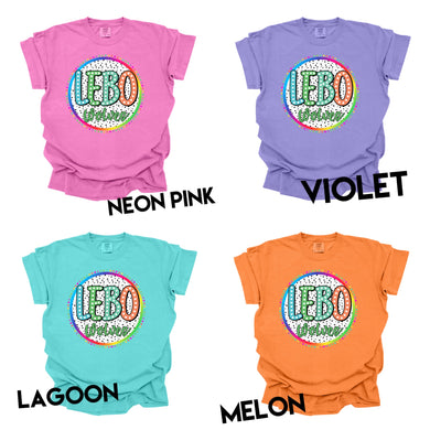 Lebo Wolves Colorful Custom School Tee | BRIGHT