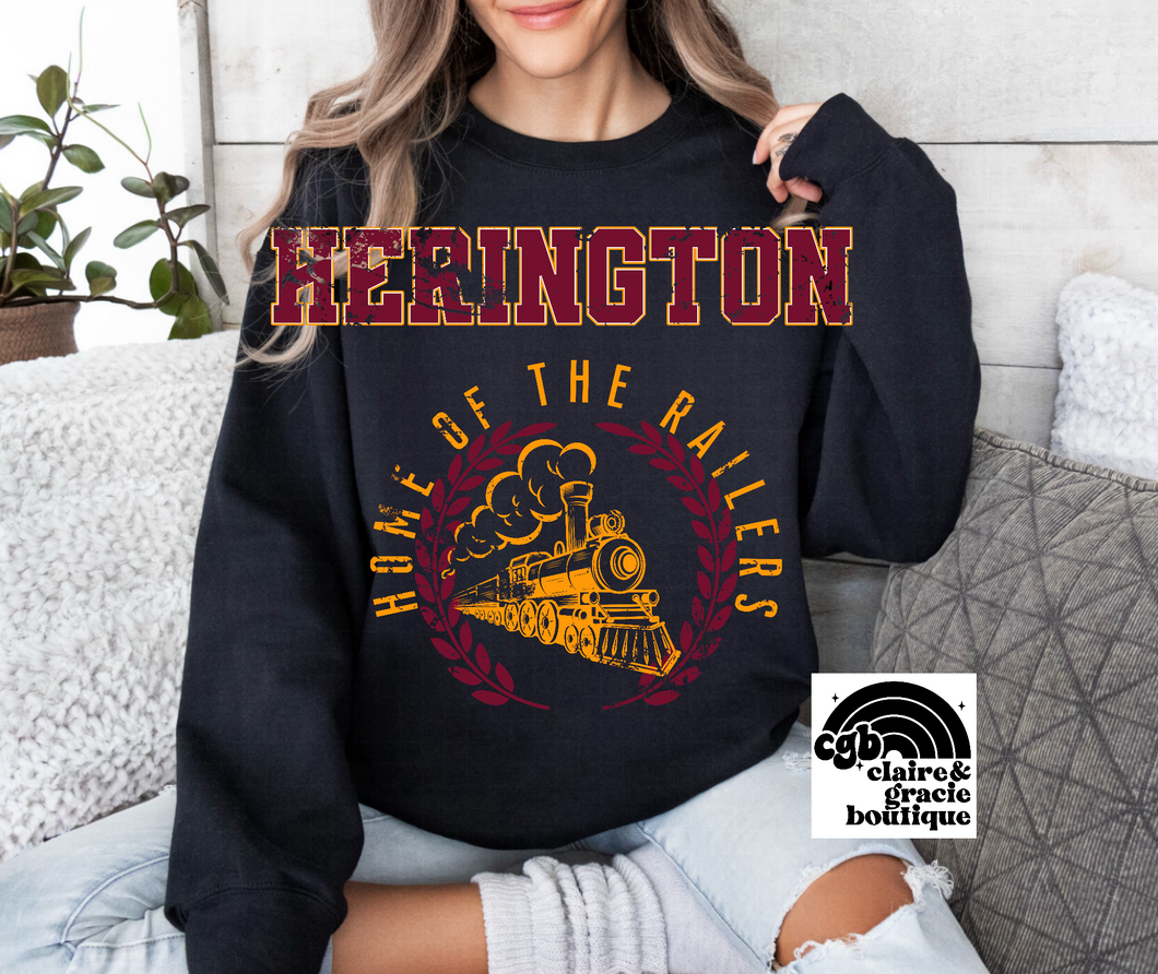 Herington Railers Chest Design | School Spirit