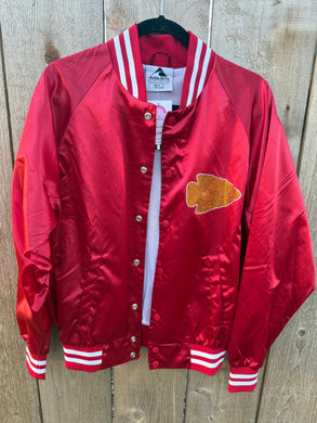 KC red bomber jacket