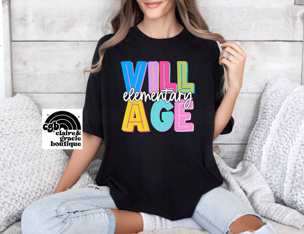 Village Elementary Colorful Tee |