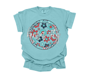 Kansas City Daisy Teal Tee | Vintage Current