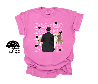 Kansas City Taylor Travis pink Tee | NEW 2024