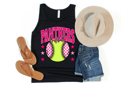 Panthers softball star tank top