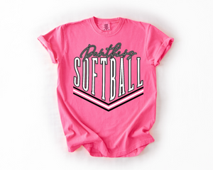 Panthers Softball Neon Pink Tee |