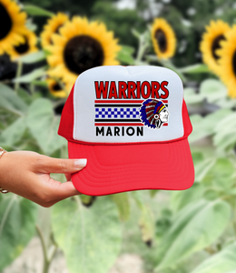 Marion Warriors Red Trucker Hat